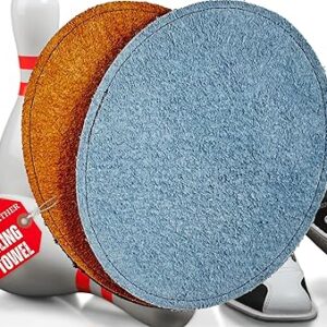 Strikeclub Bowling Ball Shammy Towel | Oval Shape Dual Sides Leather Towel | Easy Wipe Off Dirt & Oil for Precision Boost | Bowling Accessory