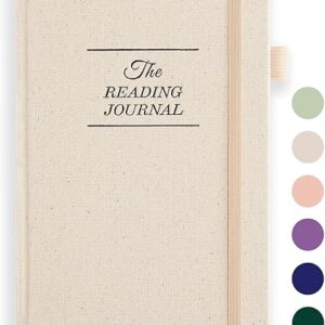 JUBTIC Reading Journal - Book Journal Reading Log for Review and Track Your Reading Progress - Gift Book Accessories for Book Lovers and Voracious Readers - 75 Books,A5 Size (Beige)