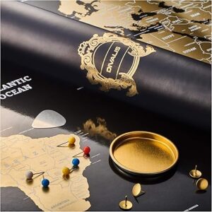 Scratch Off World Map - Extra Large - Easy to Frame Scratchable World Map Poster - Best Travel World Map Gift - All Accessories - Premium Detailed Scratch Off Map of The World - for Globetrotter