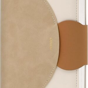 CAGIE Lined Journal for Women, 100GSM Leather Journals for Writing with Buckle Closure,A5 Hardcover Diary Journaling Notebooks for Business Work School Note Taking 5.9" x8.59 (Brown)