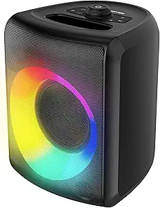 Monster Musicbox Bluetooth Speaker, 60W Loud Portable Wireless Speaker with Dynamic RGB Lighting, Speakers for Outdoor Indoor, Stereo Sound, 12H Playtime, IPX5 Water Resistant, Supports TF Card, AUX