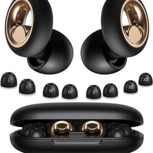 Ear Plugs for Sleeping Noise Cancelling, Soft Silicone Earplugs for Sleep, 45dB Reusable Noise Reduction Ear Plugs with 8 Ear Tips, Hearing Protection for Concerts and Travel (Black)