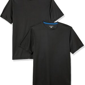 Amazon Essentials T-Shirts for Men, Active Performance Tech, Available in Big & Tall, Pack of 2