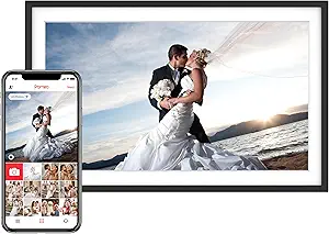 15.6'' Digital Picture Frame with 1920x1080 IPS Touch Screen, 32GB Frameo WiFi Digital Photo Frame, Share Photos/Videos and Send Best Wishes via Free App