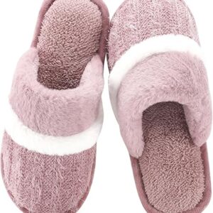 Cozy Slippers for Women Indoor and Outdoor Fuzzy House Shoes with Memory Foam Anti-Skid Sole Gifts for Women Mom Ladies