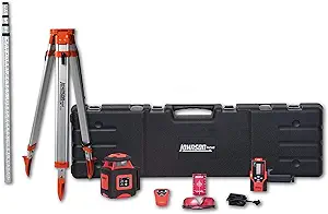 Johnson Level & Tool 40-6541 High Accuracy Dual Slope Rotary Laser System, Red, 1 Kit