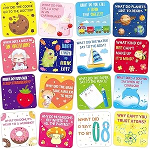 Fancy Land 60 Lunch Box Jokes for Kids Cute Lunchbox Notes Motivational and Inspirational Cards for Boy’s and Girl’s Lunchbox