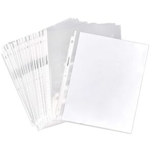 Amazon Basics Sheet Protectors for 3 Ring Binder, Heavyweight, Polypropylene, 8.5 x 11 Inch, 100-Pack, Clear