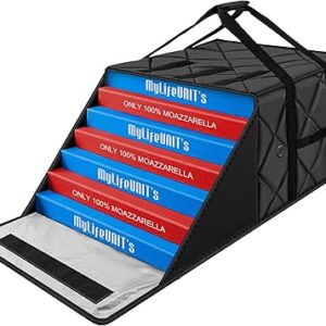 MyLifeUNIT Pizza Bag for Delivery, Thermal Insulated Pizza and Food Delivery Bag, 20" x 20" x 14" Pizza Warmer Bag, Holds 6-7 Large 18" Pizza Boxes, Hot Pizza Carrier Insulated Bags