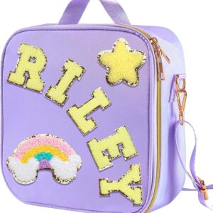 Personalized Insulated Lunch Bag Box for Girls, Nylon Lunch Box with Name, Custom Kids Lunch Boxes, Back to School Supplies, Personalized Girl Brithday Gifts for School Classroom Picnic