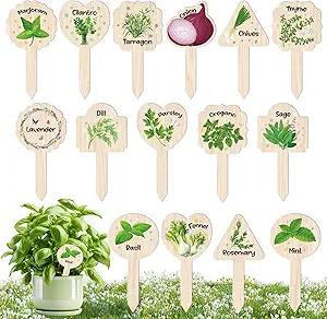Plant Label Signs- 15PACK Herb Garden Markers, Plant Labels for Outdoor Garden Waterproof, Plant Tags with Names, Indoor Patio Tags for Succulent Flowers Greenery Seedling