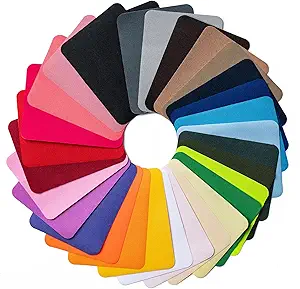 Iron Patches, 30 Piece 3.7 X 4.9 Inch Multi-Colored Fabric Repair Kit, 29 Shades Iron on Patches for Jeans, Shirts, Clothes, Pants