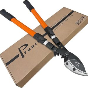 Loppers for Tree Trimming Heavy Duty, 26-40 Inch Handle Telescopic Tree Trimmer, Sync Drive Power Lever Pruner, 2 Inch Branch Cutter