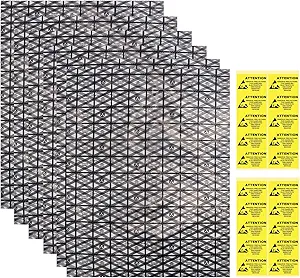 HRX Package 20pcs Large Premium Anti Static Bags with Antistatic Sticker, 12 X 16 inches Open Top ESD Shielding Anti-static Bag for Motherboard SSD HDD Hard Drive