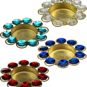 Tealight Diya Tea Lights Candle Holder Decorative Unique Home Decoration, Set of 4