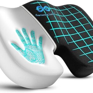 Everlasting Comfort Memory Foam Seat Cushion for Car Seats & Office Chairs - FSA/HSA Eligible Ergonomic Cushion for Long Car Trips & Desk Sitting - Back Support for Car, Truck, Office