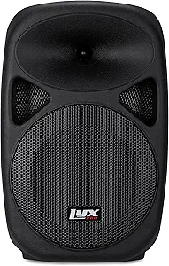 LyxPro SPA-8 Compact 8" Portable PA System 100-Watt RMS Power Active Speaker System Equalizer Bluetooth SD Slot USB MP3 XLR 1/4" 1/8" 3.5mm Inputs