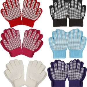 Gilbins Magic-Stretch Gripper Glove, Kids Size, Colorful Set, 6 Pair
